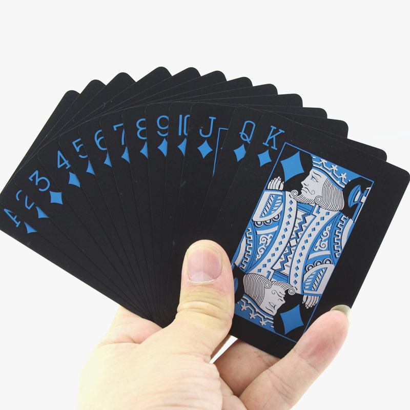 Custom Black Matte Plastic Playing Cards